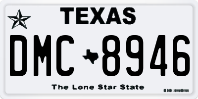 TX license plate DMC8946
