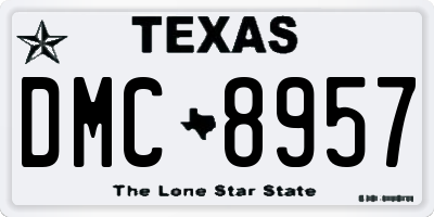 TX license plate DMC8957