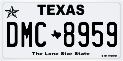 TX license plate DMC8959