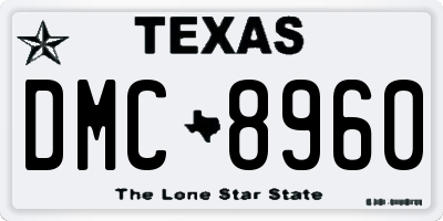 TX license plate DMC8960