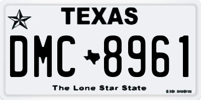 TX license plate DMC8961