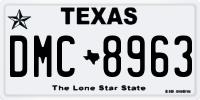 TX license plate DMC8963