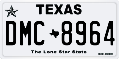 TX license plate DMC8964