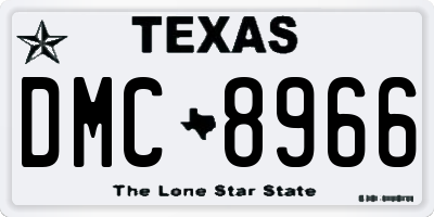 TX license plate DMC8966