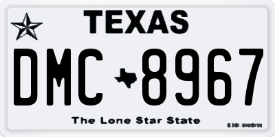 TX license plate DMC8967