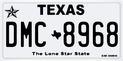 TX license plate DMC8968