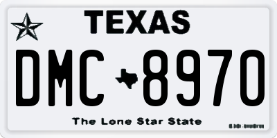TX license plate DMC8970