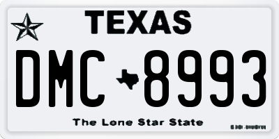 TX license plate DMC8993