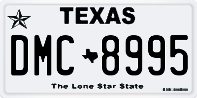 TX license plate DMC8995