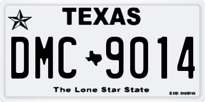 TX license plate DMC9014