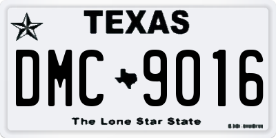 TX license plate DMC9016