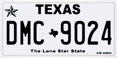 TX license plate DMC9024