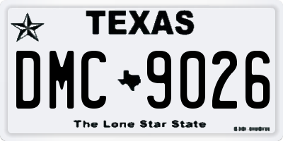 TX license plate DMC9026