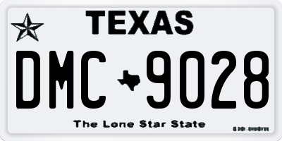 TX license plate DMC9028