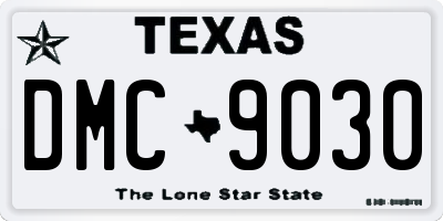 TX license plate DMC9030