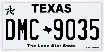 TX license plate DMC9035