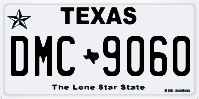 TX license plate DMC9060