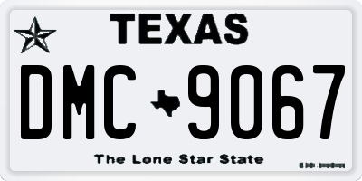 TX license plate DMC9067