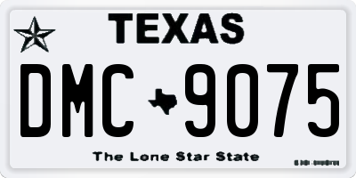TX license plate DMC9075