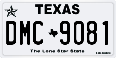 TX license plate DMC9081