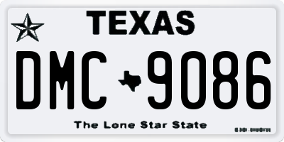 TX license plate DMC9086