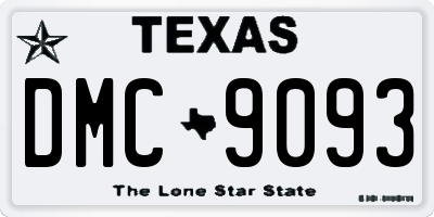 TX license plate DMC9093
