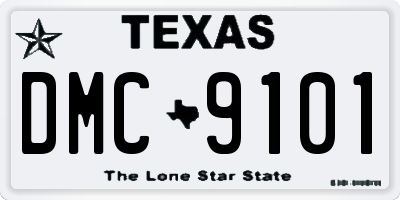TX license plate DMC9101