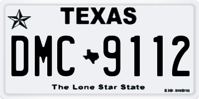 TX license plate DMC9112