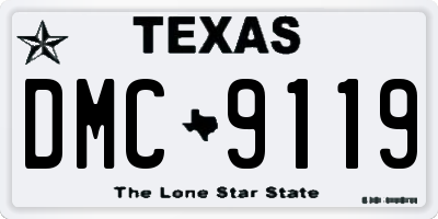 TX license plate DMC9119