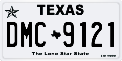 TX license plate DMC9121