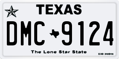 TX license plate DMC9124