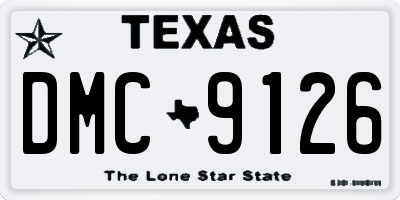 TX license plate DMC9126