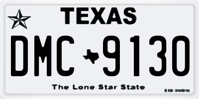 TX license plate DMC9130