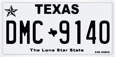 TX license plate DMC9140