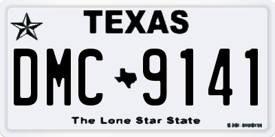 TX license plate DMC9141