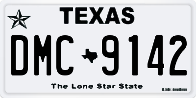 TX license plate DMC9142