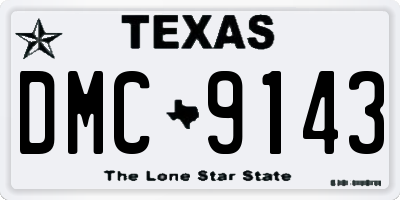 TX license plate DMC9143