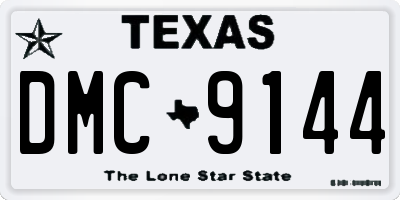 TX license plate DMC9144