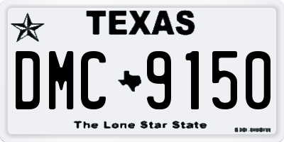 TX license plate DMC9150