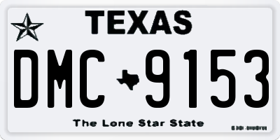 TX license plate DMC9153