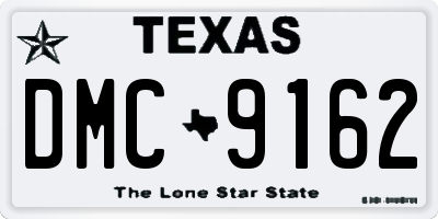 TX license plate DMC9162