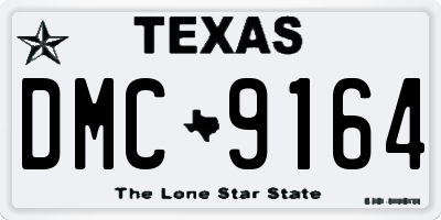 TX license plate DMC9164