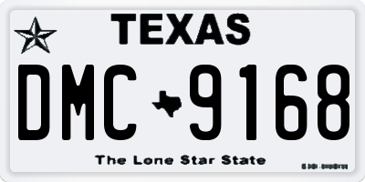TX license plate DMC9168