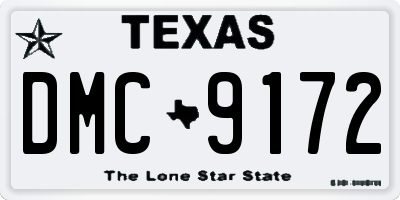 TX license plate DMC9172