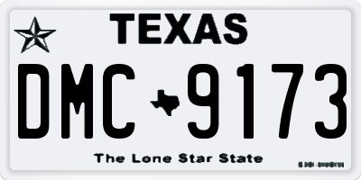 TX license plate DMC9173