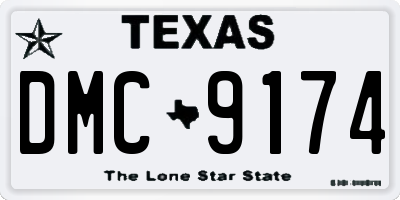 TX license plate DMC9174