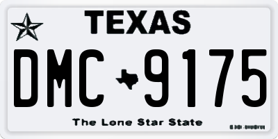 TX license plate DMC9175