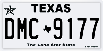 TX license plate DMC9177