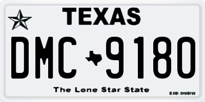 TX license plate DMC9180
