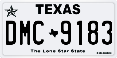 TX license plate DMC9183